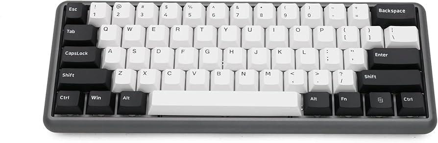 MageGee Portable 60% Mechanical Gaming Keyboard, MK-Box LED Backlit Compact 68 Keys Mini Wired Office Keyboard with Red Switch for Windows Laptop PC Mac - White/Black