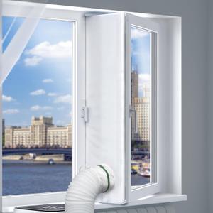 Loviga 300CM(118") Portable AC Window Seal, Casement Window Vent Kit Seal Kit for Portable Air Conditioner Dryer, 100% Sealing Waterproof Easy to Install for Crank Out/Awning/Skylights Window