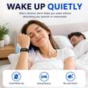 Vibrating Alarm Wristband for Heavy Sleepers with 3 Alarms | Silent Wrist Vibration / Ideal for Couples, Roommates and Shift Workers / Dorms and Travel