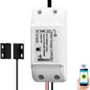 Smart WiFi Garage Door Opener Remote Controller, Smartphone App Control, Compatible with Alexa, Google Assistant and IFTTT, No Hub Required (White)