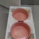 Elevated Ceramic Dog Bowl Set - Raised Dog Bowls with Non-Slip Bamboo Stand - Dog Food and Water Bowl Set - Double Dog Feeding Bowls - Suitable for Small and Medium Dogs - 28.74 OZ - 3.6 CUPS - 850 ML