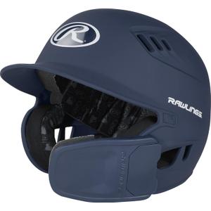 Rawlings R16 Velo Reversible EXT Batting Helmet | Reversible Face Guard (Senior (6 7/8" - 7 5/8"), Matte Navy)