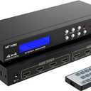 MT-VIKI 4x4 HDMI Matrix 4 in 4 Out 4K@30Hz HDMI Matrix Switcher & Splitter Support 4Kx2K@30HZ, EDID, RS232