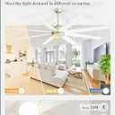 Fanbulous Ceiling Fans with Lights, 72 inch Large Ceiling Fan with Light and Remote, Champaign Gold Ceiling Fan for Living Room Patio, 6 Speeds, Reversible Quiet DC Motor, 3 CCT, Bi-color 8 Blades