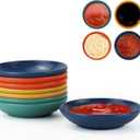 PYRMONT Wheat Straw Dipping Bowls, 2 OZ Soy Sauce Dish & Bowl, Small Dipping Sauce Bowls Set of 8, Mini Appetizer Plates for Side Dishes,Ketchup,BBQ, Party, Condiments Serving Bowl Set - Multi