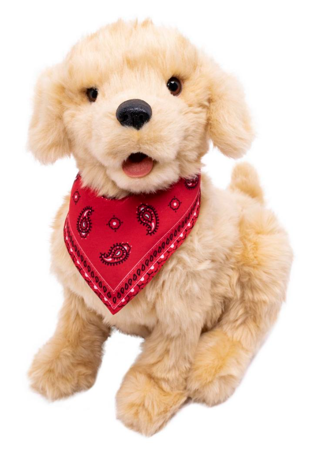 JOY FOR ALL Ageless Innovation Companion Pet for Seniors - Lifelike Animatronic Dog - Realistic Soft-Touch Coat & Heartbeat - Therapy Stuffed Animal - Toy for Alzheimer's & Dementia - Golden Pup
