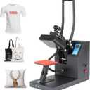 15 * 15cm Heat Press Machine, Digital Sublimation Printer Machine, Small T-Shirt Heat Press Machine, Precise Digital Control, for T Shirts, Bags, Mouse Pads