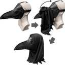 HAOSUN Plague Doctor Costume Set 8 in 1 Halloween Costumes Plague Doctor Mask Outfit for Men Adults (Xxxs Size)