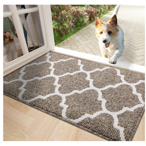 OLANLY Indoor Door Mat, 30x17, Non-Slip Absorbent Resist Dirt Entrance Mat, Washable Low-Profile Inside Floor Doormats for Entryway, Brown