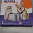 Upgrade No Spill Water Bowl for Dogs, 135oz/4L All Stainless Steel Dog Water Bowl with Non-Slip Base, Spill Proof for Medium Large Messy Drinkers, Anti Splash, Slow Drinking, Slobber Stopper, Silver