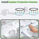 SAMODRA Bidet Attachment, Non-Electric Cold Water Bidet Toilet Seat Attachment with Pressure Controls, Retractable Self-Cleaning Dual Nozzles for Frontal & Rear Wash - White