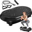 Vibration Plate Exercise Machine, Vibrating Fitness Platform for Lymphatic Drainage, Full Body Shaker Workout Equipment, Bluetooth Power Shaping Vibrate Plate, Board Sport for Home Exercise Gym (Black)