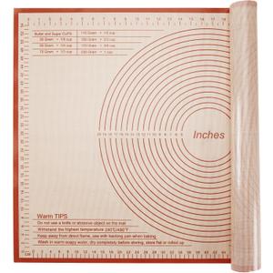 Silicone Pastry Mat 36x24 Inch Nonstick Baking Mat -Perfect for Dough, Pastry, Dough Rolling, Kneading Board, Pie Crust, Fondant, Pasta/Pizza, Kitchen Counter Mat (Red)