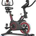 RELIFE REBUILD YOUR LIFE Exercise Bike Stationary for Home Indoor,Cycling Bike with Silent Belt Drive for Home Cardio,Brake Pad Resistance with djustable & Comfort Seat/PAD Holder/LCD Monitor. (Black)