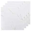 AKOLAFE 40 Sheet Vinyl Flooring 12x12 Inch Peel and Stick Floor Tile Waterproof White Marble Vinyl Floor Tiles Clearance Self Adhesive Floor Tiles Sticky Laminate Flooring Stick on Bathroom Kitchen RV