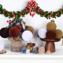 12 Pcs Velvet Christmas Balls Bulk Shatterproof Plastic Christmas Tree Decorations for Decorative Hanging Baubles (12, WhiteKhakiBrownCoffee, 3.94Inch)