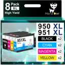Miss Deer 950 951 XL Combo Pack,Compatible Replacement for HP 950 951XL,Work with Officejet Pro 8610 8600 8620 8630 8640 8100 8615 251dw 271dw 276dw,8 Pack