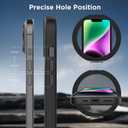 CACOE Magnetic Case for iPhone 13/14 6.1 inch with 360 Rotatable Ring Stand, Compatible with MagSafe Car Phone Mount, Cases Cover Phone Holder for Desk Meeting/Videos Matte Black