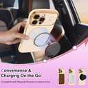 Fiyart Designed for iPhone 16 Pro Max Case, Cute Wave Frame Curly Shape Love Hearts Plating for Women Girls Camera Protection Compatible with MagSafe Magnetic Shockproof Bumper 6.9"-Pink