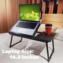 CloudTrip Laptop Desk for Bed or Couch, Lap Desk, Woking in Bed Desk, Home Office Desks, Breakfast Tray, Desk with Cup Holder, Watching Movies in Bed, Laptop Stand for Bed, Fordable Legs Desk (Black), 13"D x 22"W x 9.85"H