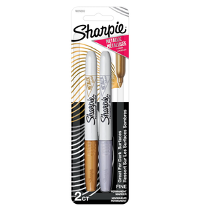 SHARPIE 1829202 Metallic Marker, Assorted (Pack of 2)