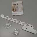 Wall Mounted Clothes Hanger Rack Foldable Drying Rack Hook Folding Indoor for Laundry Room Organization Bedroom Collapsible Racks Perfect for Small Spaces, 6 Hole White 1 Packs