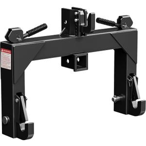 YITAMOTOR 3 Point Quick Hitch for Category 1 Tractor, 3000 lbs 3-Pt Attachment with 2" Receiver Trailer Hitch Adaptation with 5 Level Adjustable Bolt