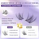 B&Q Wispy Lash Clusters Kit, Natural 01, Individual False Eyelashes Extension Set, Undetectable Natural Look for Effortless Day-to-Night Beauty, from Office Elegance to Date Night Glamour(8-16mix)