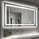 40X32 LED Bathroom Mirror with Lights, Anti-Fog, Dimmable, Backlit + Front Lit, Smart Bathroom Vanity Mirror, Memory Function, Shatterproof, Tempered Glass (Horizontal/Vertical)