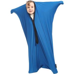 Sensory Sock for Adults, X Large Compression Sack 30 * 68 inch, Soft Fabric with Strong Stitching and Snap Closures (Classic Blue)