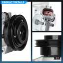 Air Conditioner AC Compressor with Clutch fit for Chrysler Town & Country 2011-2016, for Dodge Journey 11-19, for Avenger 11-14, Grand Caravan 11-20, Ram C/V 12-15 for VW Routan 11-14-for 3.6L Only
