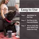 2 x Dog Paw Cleaner Cup - Plastic Paw Cleaner for Dogs w/Silicone Lid, Soft TPR Bristles & Removable Brush - Ideal Dog Paw Washer for Outdoor & Indoor Use - Easy-to-Use Paw Scrubber for Dogs, Black