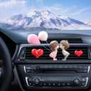 Cute Couple Car Air Vent Clip, Lovely Vehicle Air Conditioning Outlet Clamp, Automotive Interior Vent Tablet Dashboard Decoration Charm Accessories, Universal for SUV, Sedan, Truck (StyleC)