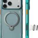TORRAS Ostand Q3 Air for iPhone 17 Pro Max Case with 360 Magnetic Stand, Fit for MagSafe, Mil-Grade Drop Tested, Camera Control Button, Shockproof Phone Case for iPhone 17 Pro Max 6.9", Glacier Sprint