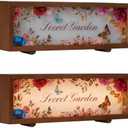 Christmas/Halloween/Thanksgiving/Easter Pattern Slides for Amber 3D Light Box, 12"x4" Holiday Home Decor Lamp with Interchangeable Acrylic Panels, Festival Decorations Gifts (Acrylic Inserts Only)