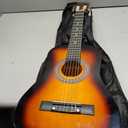 30" Left Handed Wood Guitar with Case and Accessories for Kids/Girls/Boys/Teens/Beginners (Sun)