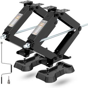 9000lbs RV Scissor Jacks with Pads, Stabilizer Leveling Jacks