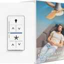 4-Speed Universal Ceiling Fan Wall Control for Hunter & Casablanca, Handheld Remote with Magnetic Detachable, Compatible with Hunter Remote K6731, K6927, 99373, 99375, 99195, 99771, 99815,?434MHz?