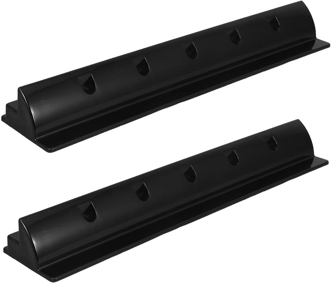 Solar Panel Bracket Kit 2Pcs Solar Panel Mounting Rail, End Clamps for Tin Flat Sheet Roof, Marine Caravan Motorhome RV Roof Installation Clamps Black