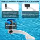 Universal 90 Degree Adjustable Transom Trolling Motor Mount for Kayaks/Kayak Motor Mount, Fit for Any Boat with A Flat Stern, For Electric Trolling Motors Only, Not for Outboard Engines of Any Size