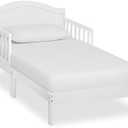 Dream On Me Sydney Toddler Bed in White, Greenguard Gold Certified, JPMA Certified, Low To Floor Design, Non-Toxic Finish, Safety Rails, Made Of Pinewood