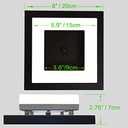 8in 12Watt Flush Mount led Ceiling Light fixtures.Modern Ceiling Lamps for Hallways,Balcony,Cloakroom, Small Closet,Washrooms,stairwell,Square,Black