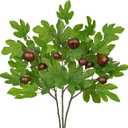 30.7" Fake Plants Branches Artificial Greenery Stems Set of 3, Faux Greenery Stems for Vase, Artificial Fiddle Stems with Fig Fruits, Fake Greenery for Dining Room Bathroom Living Room Centerpieces