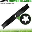 173921 173920 180054 48 inch Deck Mulching Mower Blades for Craftsman Poulan Husqvarna Z248F YTH2348 YTH24V48 YTH2148 YTH24K48 48" PB20VA48 2748GLS 532180055 532173921 532180054 5 Point Star (Black)