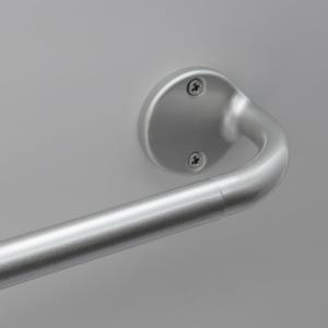Blackout Wrap Around Curtain Rod 28-48, 3/4" Curtain Rods for Windows Adjustable, Heavy Duty Telescoping Drapery Rods for Bedroom, Living Room, Kitchken, Silver