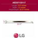 LG AED37133117 Genuine OEM Freezer Door Handle Assembly (Stainless Steel) for LG Refrigerators