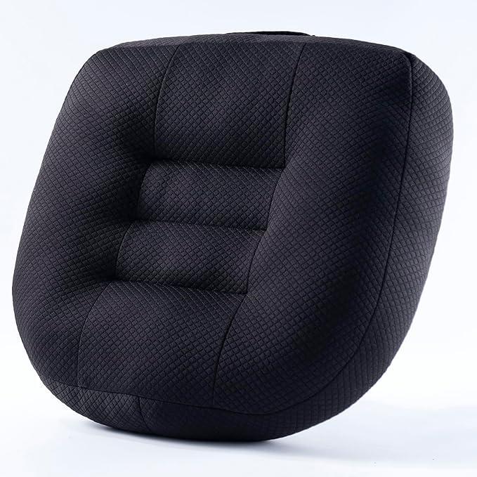 Office Chair Cushions for Back and Butt, Ergonomic Chair/Seat Cushion for Long Sitting, Sitting Pillow for Automobile, Wheelchair, Computer, Office Chair Hip Support Black, 17x17 inches