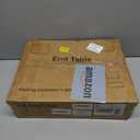 AMHANCIBLE C Shaped End Table Set of 2, Side Tables for Sofa, Couch Table for Small Space, TV Trays for Living Room Bedroom, Metal Frame, Brown