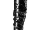 DREAM PAIRS Women's High Heels Over The Knee Boots Thigh High Pointed Toe Stiletto Long Fall Sexy Boots, Size 9