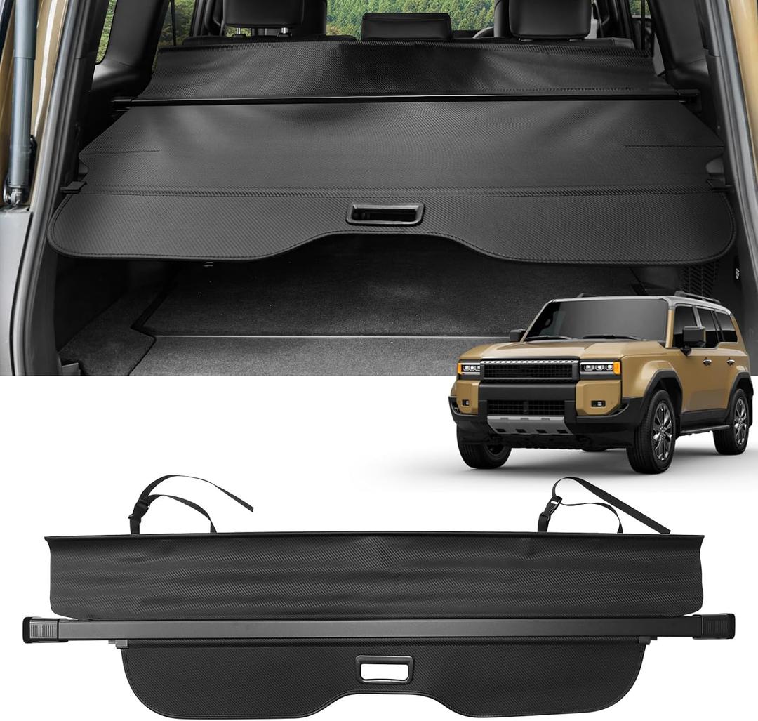 Cargo Cover for Toyota Land Cruiser 2026 2024 2025 Lexus GX550 Accessories no Gap Retractable Trunk Cover Security Shielding Shade Cargo Luggage Cover Trunk Privacy Protection